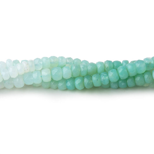5-6mm Blue Peruvian Opal Faceted Rondelle Beads 16 inch 105 pieces