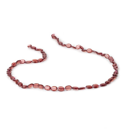 5-6mm Garnet Bevel Faceted Oval Beads 13.5 inch 53 pieces