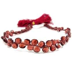 5-6mm Garnet Heart Briolette 8 inch 63 pieces