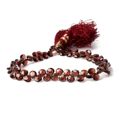 5-6mm Garnet Heart Briolette 8 inch 63 pieces