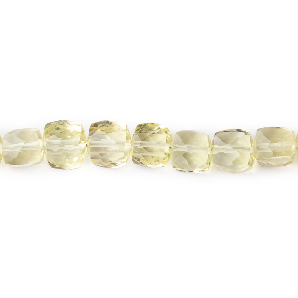 5-6mm Lemon Quartz Faceted Cube Beads 8.25 inch 36 pieces