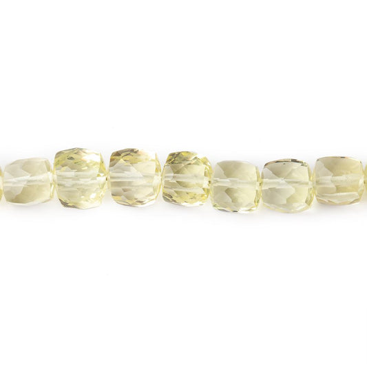 5-6mm Lemon Quartz Faceted Cube Beads 8.25 inch 36 pieces