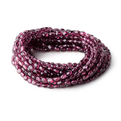 5-6mm Malaia Garnet Plain Oval Beads 16 inch 72 pieces AA