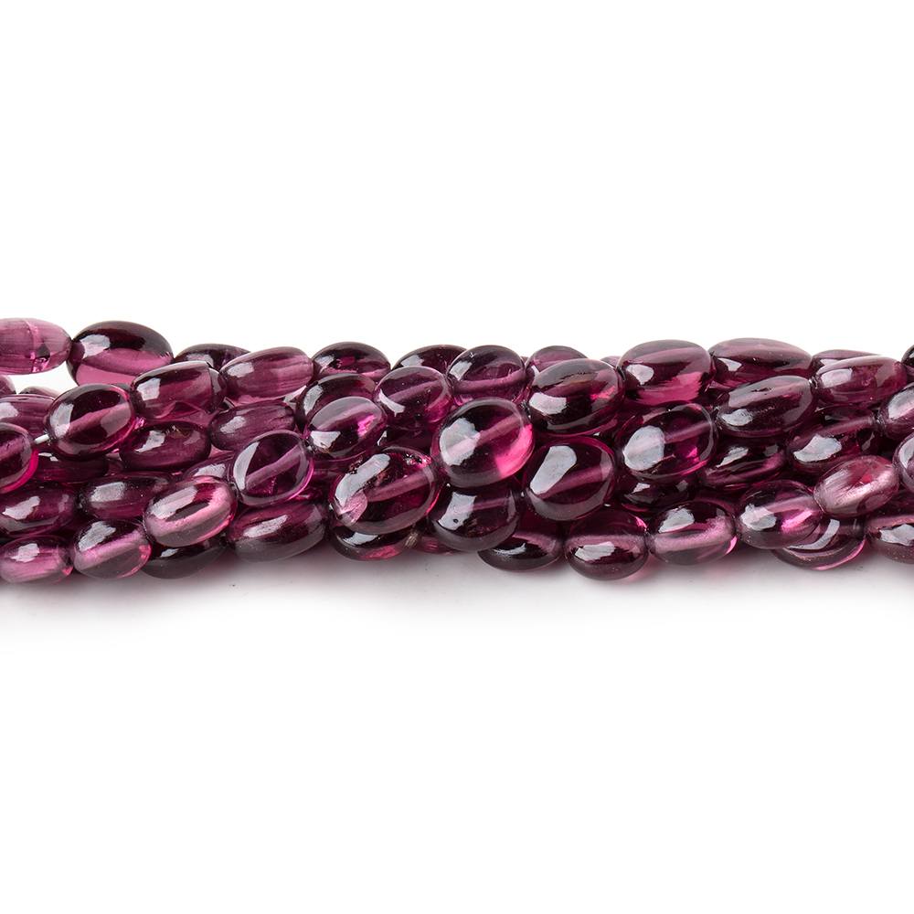 5-6mm Malaia Garnet Plain Oval Beads 16 inch 72 pieces AA