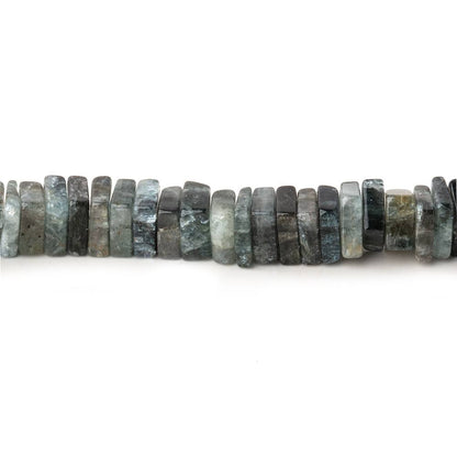 5-6mm Moss Aquamarine Plain Square Heshi Beads 16 inch 95 pieces