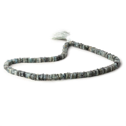 5-6mm Moss Aquamarine Plain Square Heshi Beads 16 inch 95 pieces