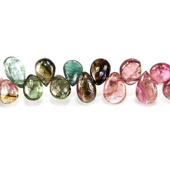 5-6mm Multi Color Afghani Tourmaline Plain Pear