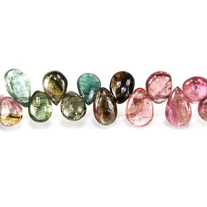 5-6mm Multi Color Afghani Tourmaline Plain Pear