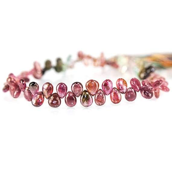 5-6mm Multi Color Afghani Tourmaline Plain Pear