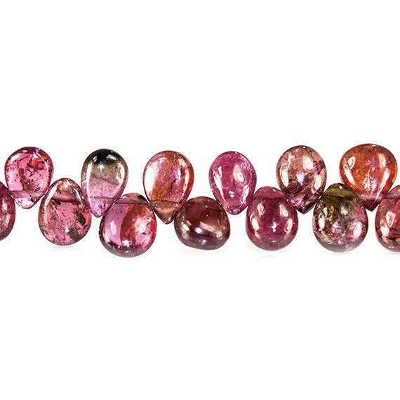 5-6mm Multi Color Afghani Tourmaline Plain Pear