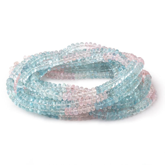 5-6mm Multi Color Beryl Plain Rondelle Beads 18 inch 145 pieces AA