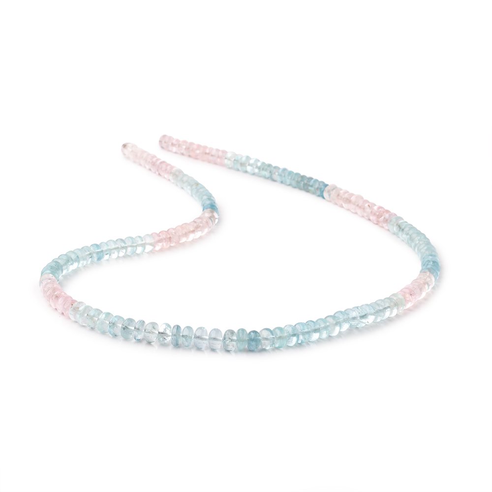 5-6mm Multi Color Beryl Plain Rondelle Beads 18 inch 145 pieces AA