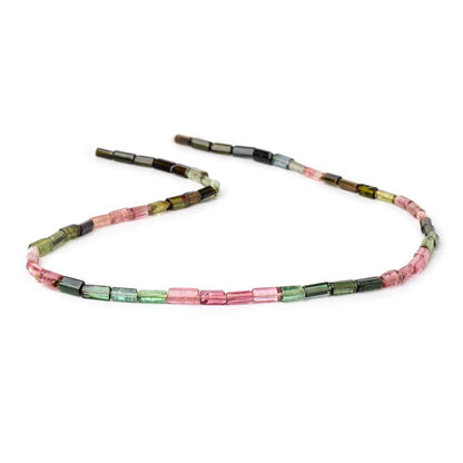 5-6mm Multi Color Tourmaline Plain Tube Beads 14 inch 57 pieces