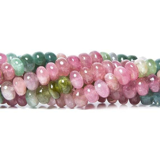 5-6mm MultiColor Tourmaline plain rondelle Beads 16 inch 125 pieces