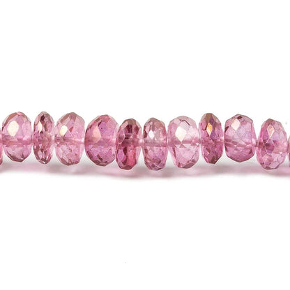 5-6mm Mystic Pink Topaz Faceted Rondelle Beads 8 inch 60 beads