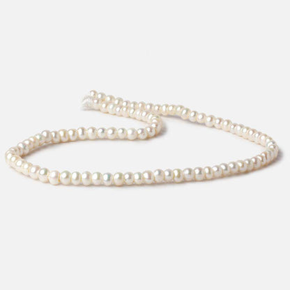 5-6mm Off White Off Round Large Hole Freshwater Pearls 90 pieces