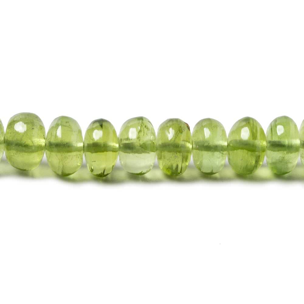 5-6mm Peridot Beads Plain Rondelle 18 inch 138 pieces