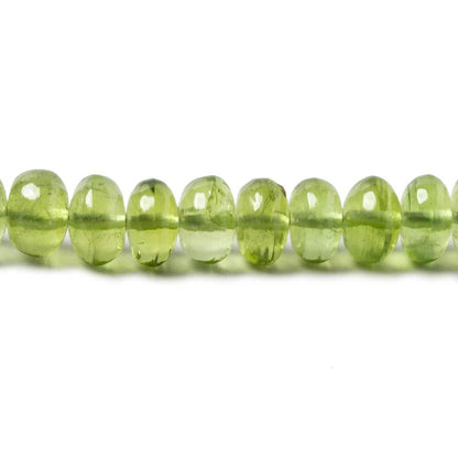 5-6mm Peridot Beads Plain Rondelle 18 inch 138 pieces