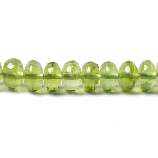 5-6mm Peridot Beads Plain Rondelle 18 inch 138 pieces
