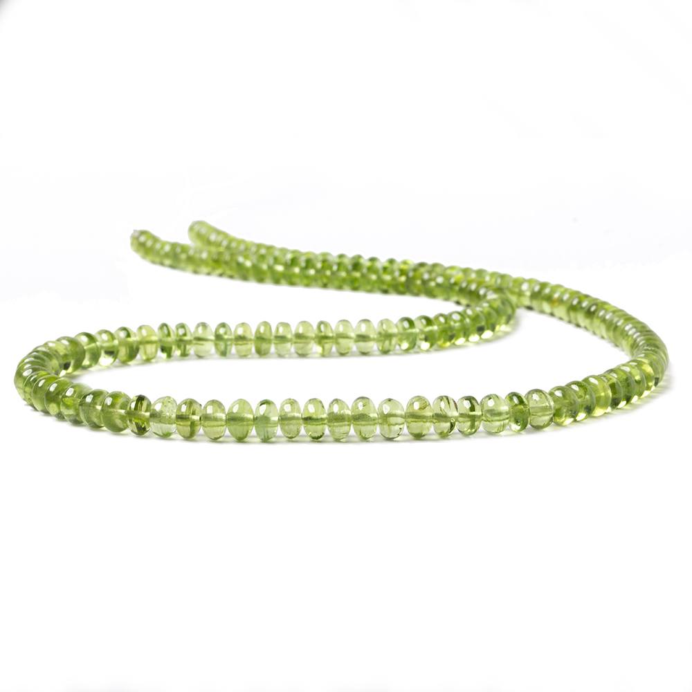 5-6mm Peridot Beads Plain Rondelle 18 inch 138 pieces