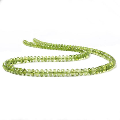 5-6mm Peridot Beads Plain Rondelle 18 inch 138 pieces