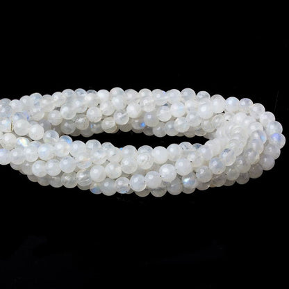 5-6mm Rainbow Moonstone Beads Plain Round Beads 14 inch 58pcs