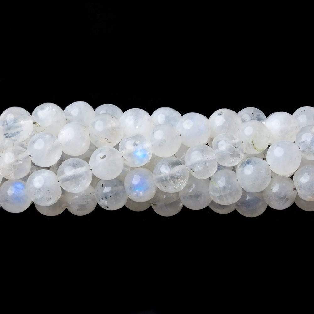 5-6mm Rainbow Moonstone Beads Plain Round Beads 14 inch 58pcs