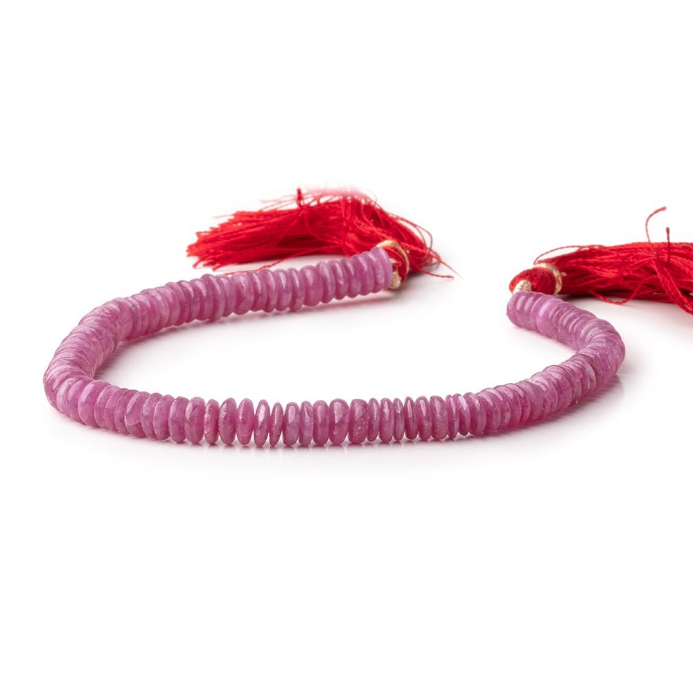 5-6mm Ruby Plain Heishi Beads 8 inch 106 pieces