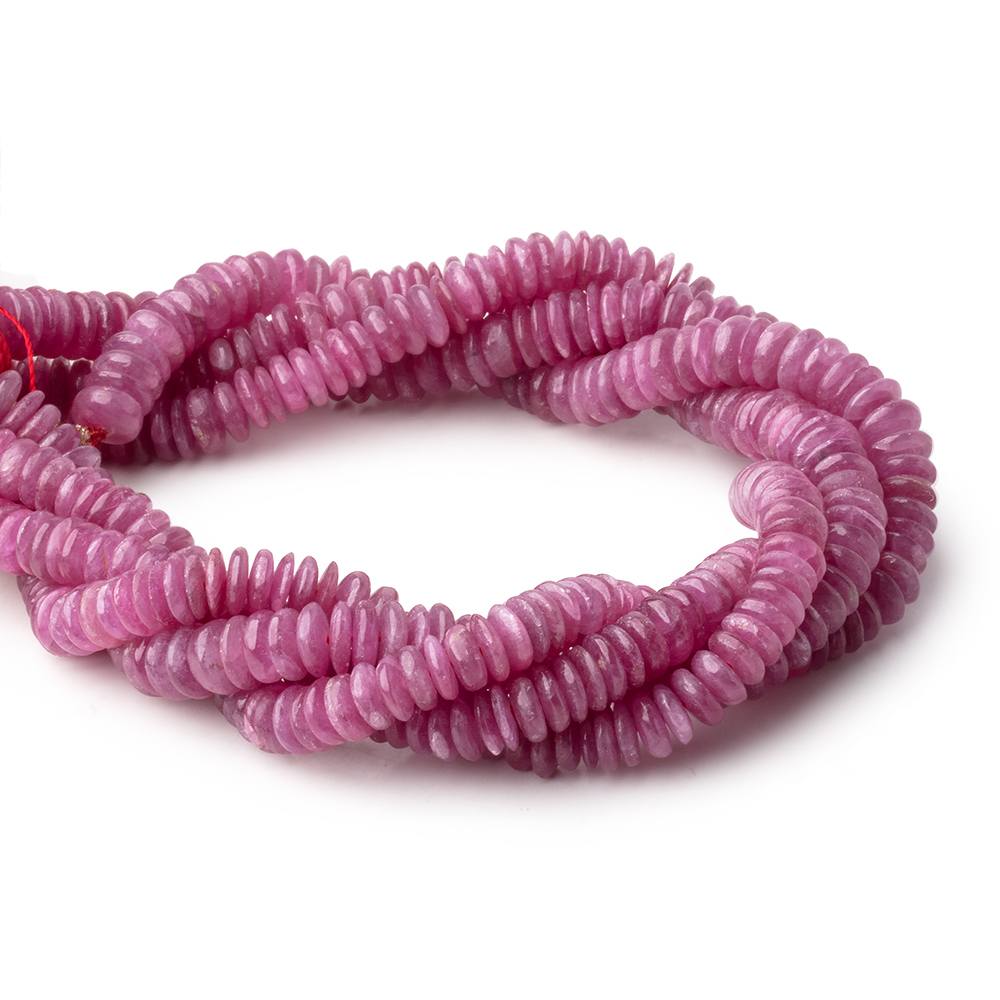 5-6mm Ruby Plain Heishi Beads 8 inch 106 pieces