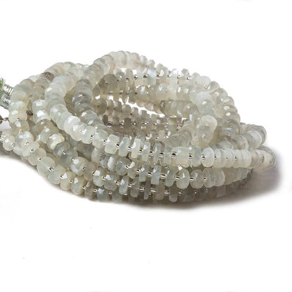 5-6mm Sage Moonstone faceted heshi beads 16 inch 90 pieces