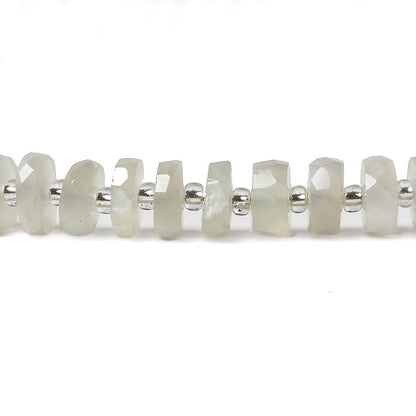 5-6mm Sage Moonstone faceted heshi beads 16 inch 90 pieces