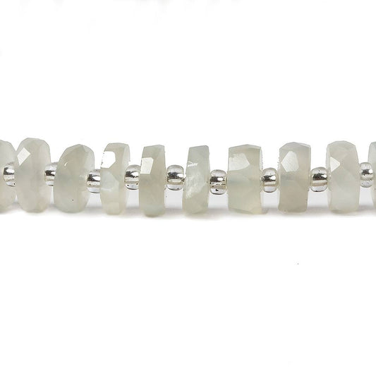 5-6mm Sage Moonstone faceted heshi beads 16 inch 90 pieces
