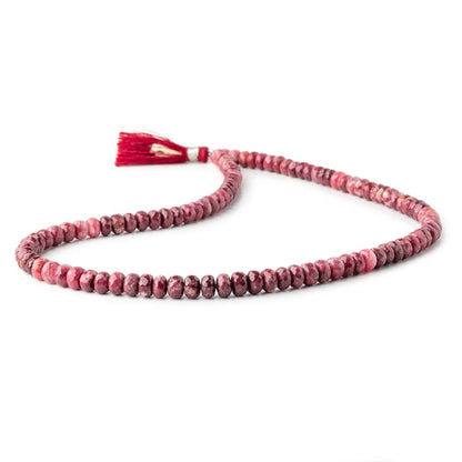5-6mm Shaded Thulite Faceted Rondelle Beads 16 inch 105 pieces
