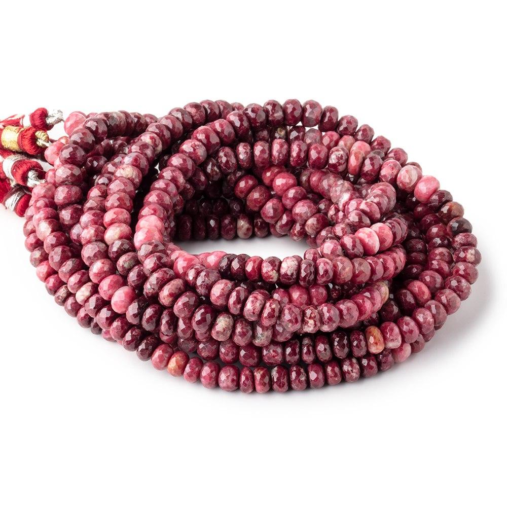 5-6mm Shaded Thulite Faceted Rondelle Beads 16 inch 105 pieces