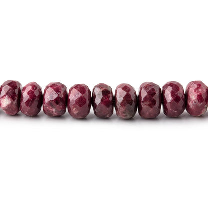 5-6mm Shaded Thulite Faceted Rondelle Beads 16 inch 105 pieces