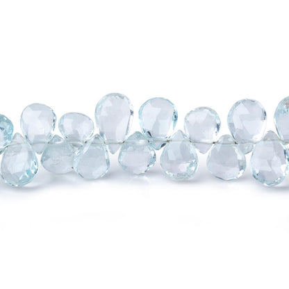 5-6mm Sky Blue Topaz Faceted Pear Beads 8 inch 76 pieces AA
