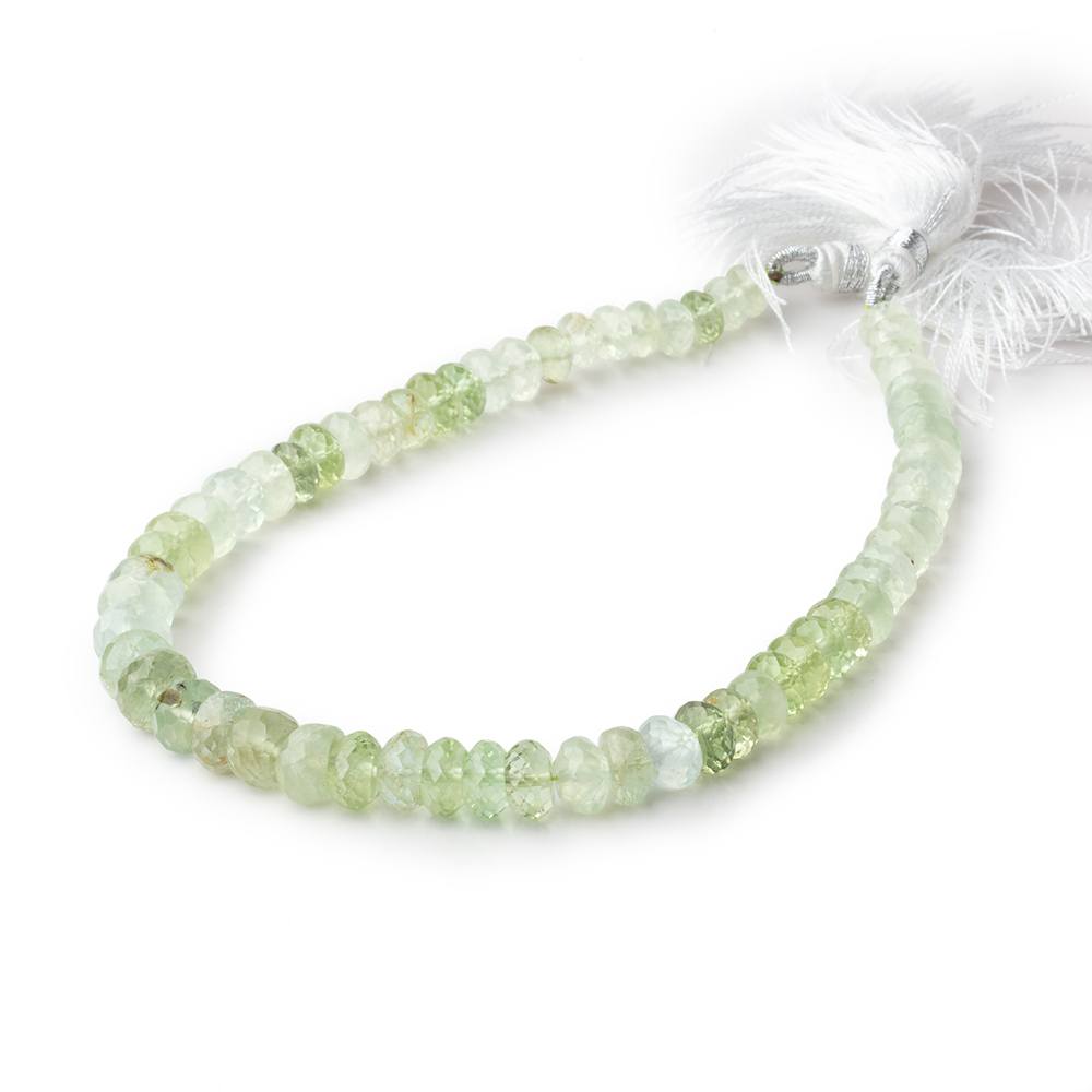5-7.5mm Prehnite Faceted Rondelle Beads 9.5 inch 62 pieces