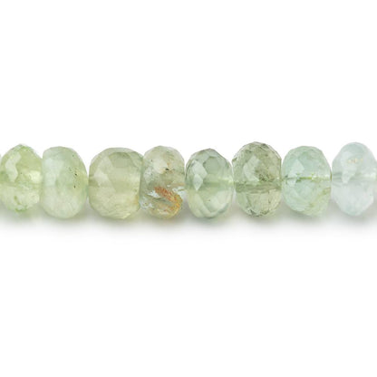 5-7.5mm Prehnite Faceted Rondelle Beads 9.5 inch 62 pieces