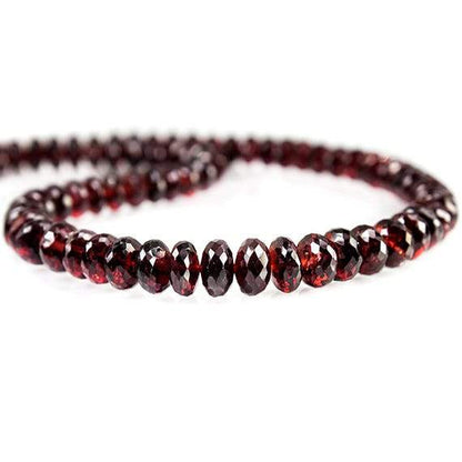 5 - 7.5mm Pyrope Almandite Garnet Faceted Rondelle Beads 16 inch 88 pieces