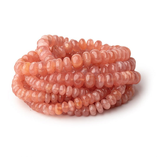 5-7.5mm Rhodochrosite Plain Rondelle Beads 16 inch 110 pieces AA