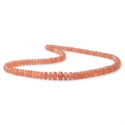 5-7.5mm Rhodochrosite Plain Rondelle Beads 16 inch 110 pieces AA