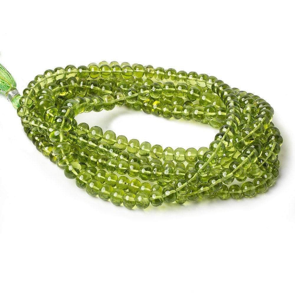 5-7mm Afghani Peridot Plain Rondelle Beads 18 inch 110 pcs AAA Grade