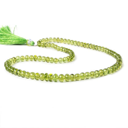 5-7mm Afghani Peridot Plain Rondelle Beads 18 inch 110 pcs AAA Grade
