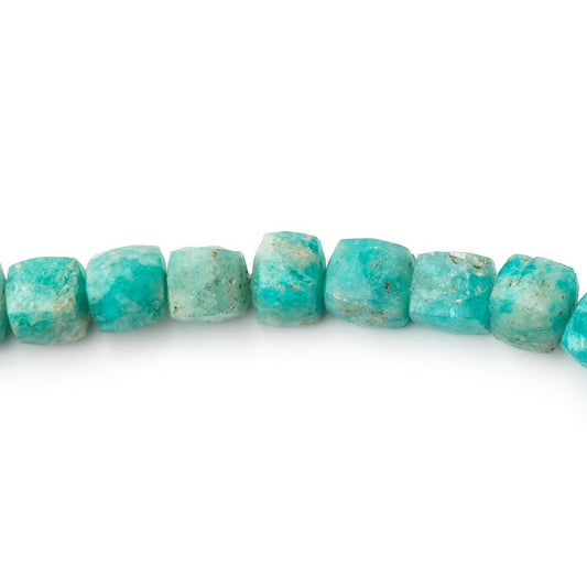 5-7mm Amazonite Faceted Cube Beads 8 inch 31 pieces