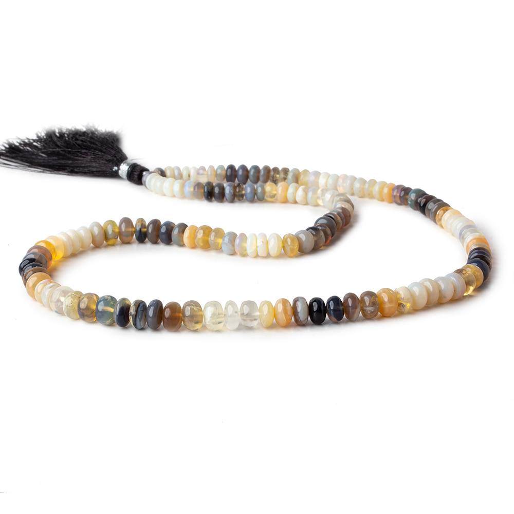 5-7mm Australian Opal Plain Rondelle Beads 18 inch 130 pieces AA