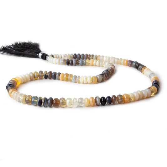 5-7mm Australian Opal Plain Rondelle Beads 18 inch 130 pieces AA