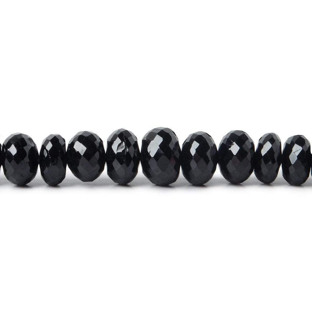 8mm Black Spinel Faceted Rondelle Beads 16 inch 72pieces