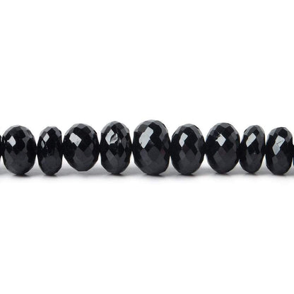 8mm Black Spinel Faceted Rondelle Beads 16 inch 72pieces