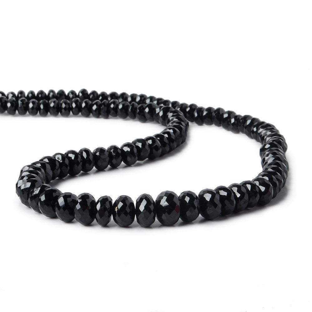 8mm Black Spinel Faceted Rondelle Beads 16 inch 72pieces