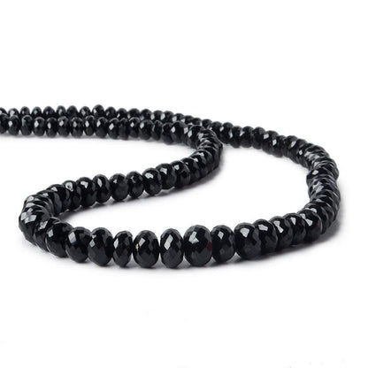 8mm Black Spinel Faceted Rondelle Beads 16 inch 72pieces